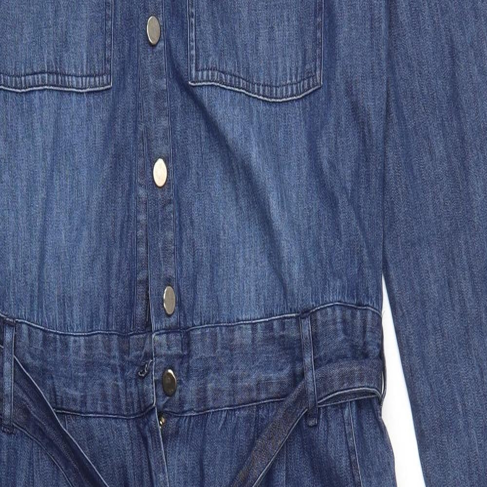 NEXT Womens Blue  Denim Jumpsuit One-Piece Size 14 L27 in