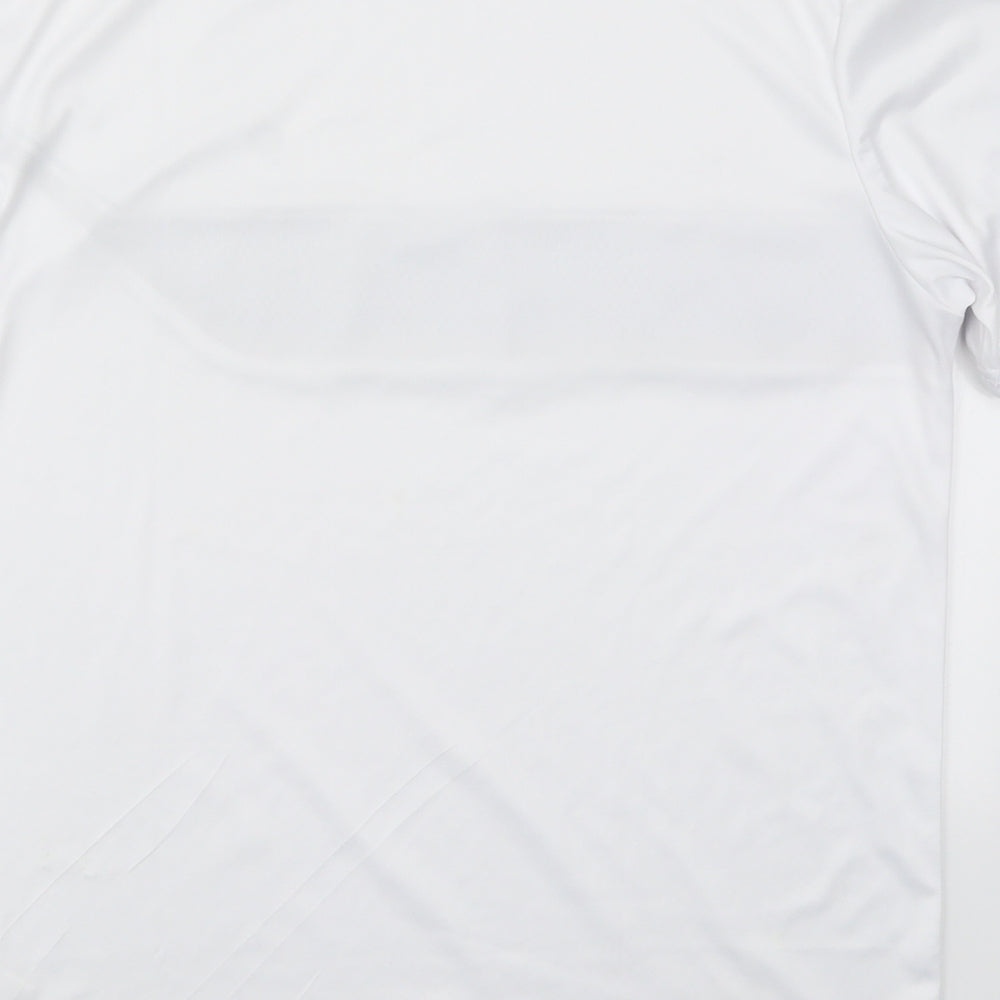 Boomerang Mens White    T-Shirt Size L  - Blue