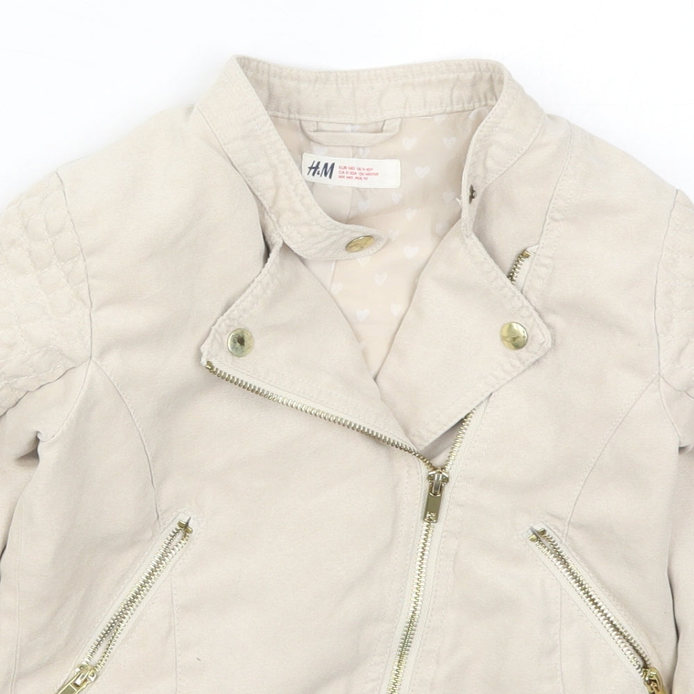 H&M Girls Beige   Jacket  Size 10 Years