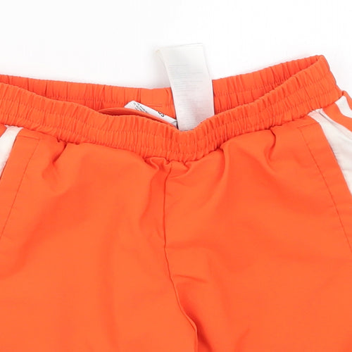 adidas Boys Orange Striped  Sweat Shorts Size 9-10 Years