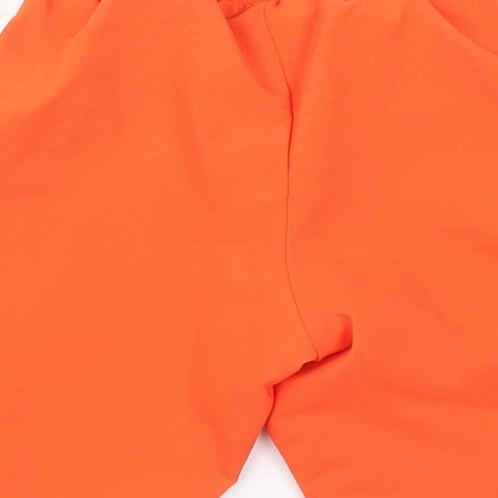 adidas Boys Orange Striped  Sweat Shorts Size 9-10 Years