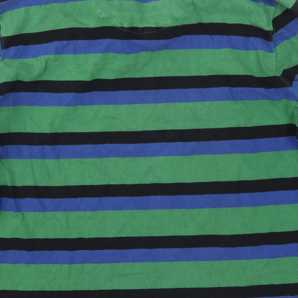 Jack Wills Mens Green Striped  Pullover Sweatshirt Size XL