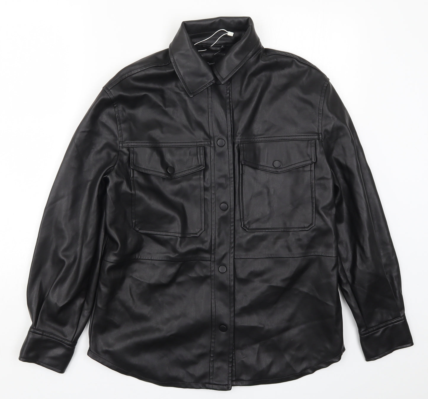 Bershka Womens Black   Basic Button-Up Size XS