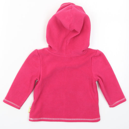 Preworn Girls Pink  Fleece Jacket  Size 12-18 Months  - Peppa Pig on Her Bike