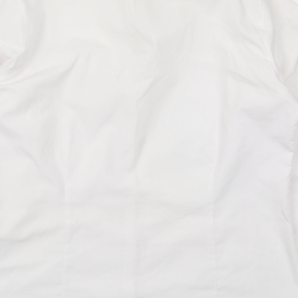 Evolution Womens White   Basic Button-Up Size 8