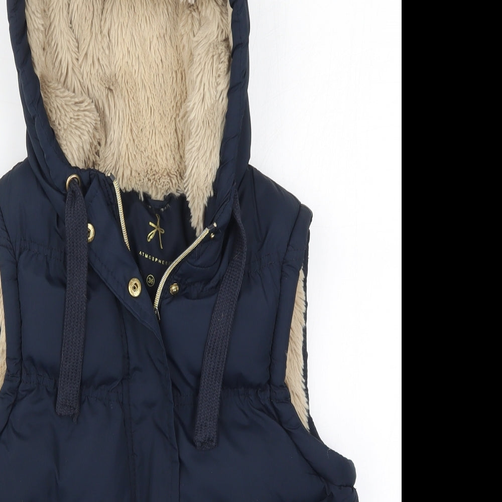 Atmosphere Womens Blue   Gilet Coat Size 8