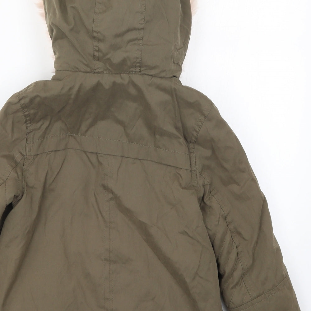 F&F Girls Green   Basic Coat Coat Size 4-5 Years