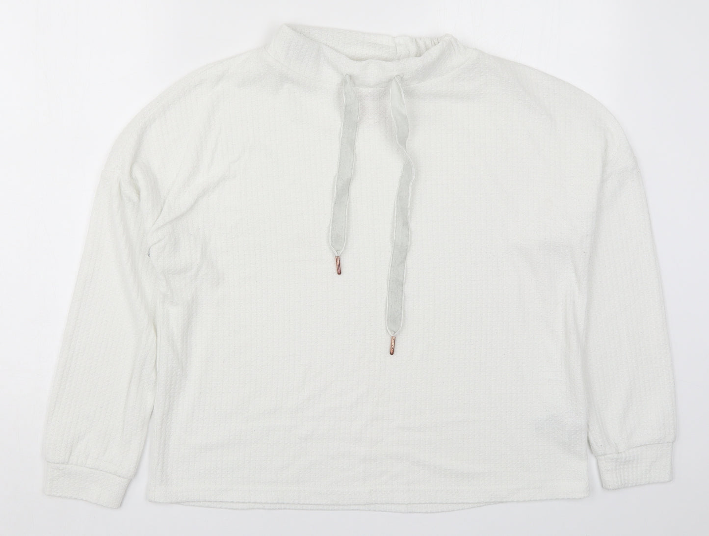 Primark Womens White Solid  Top Pyjama Top Size 10