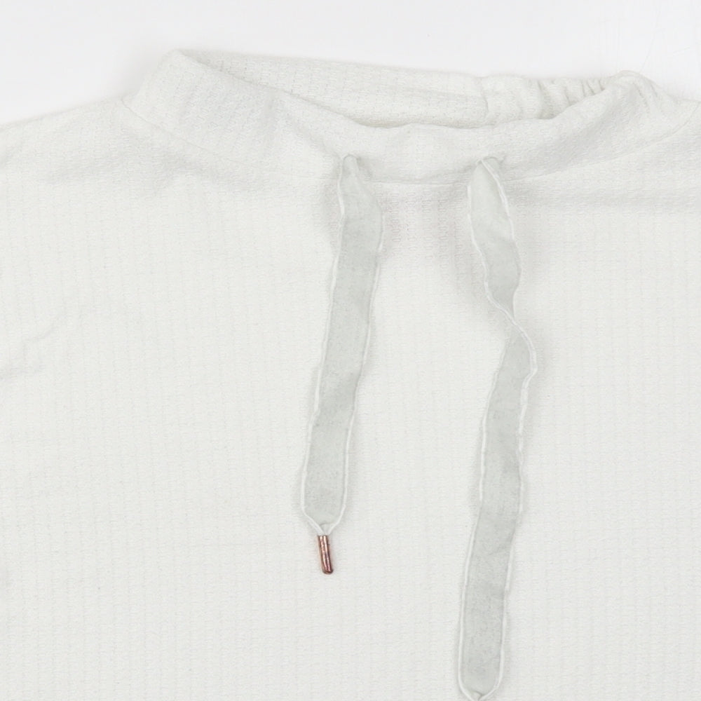 Primark Womens White Solid  Top Pyjama Top Size 10