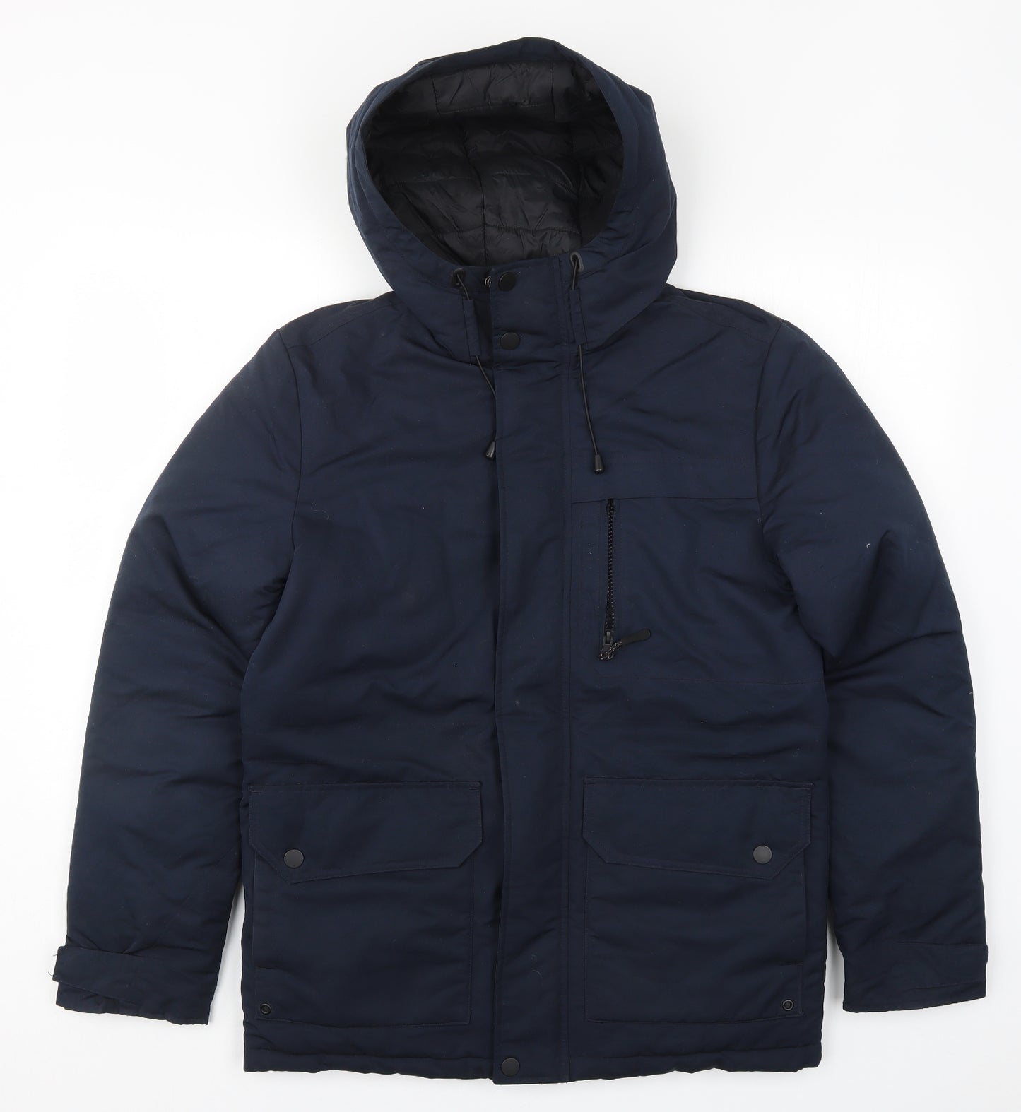 F&F Mens Blue   Overcoat Coat Size S