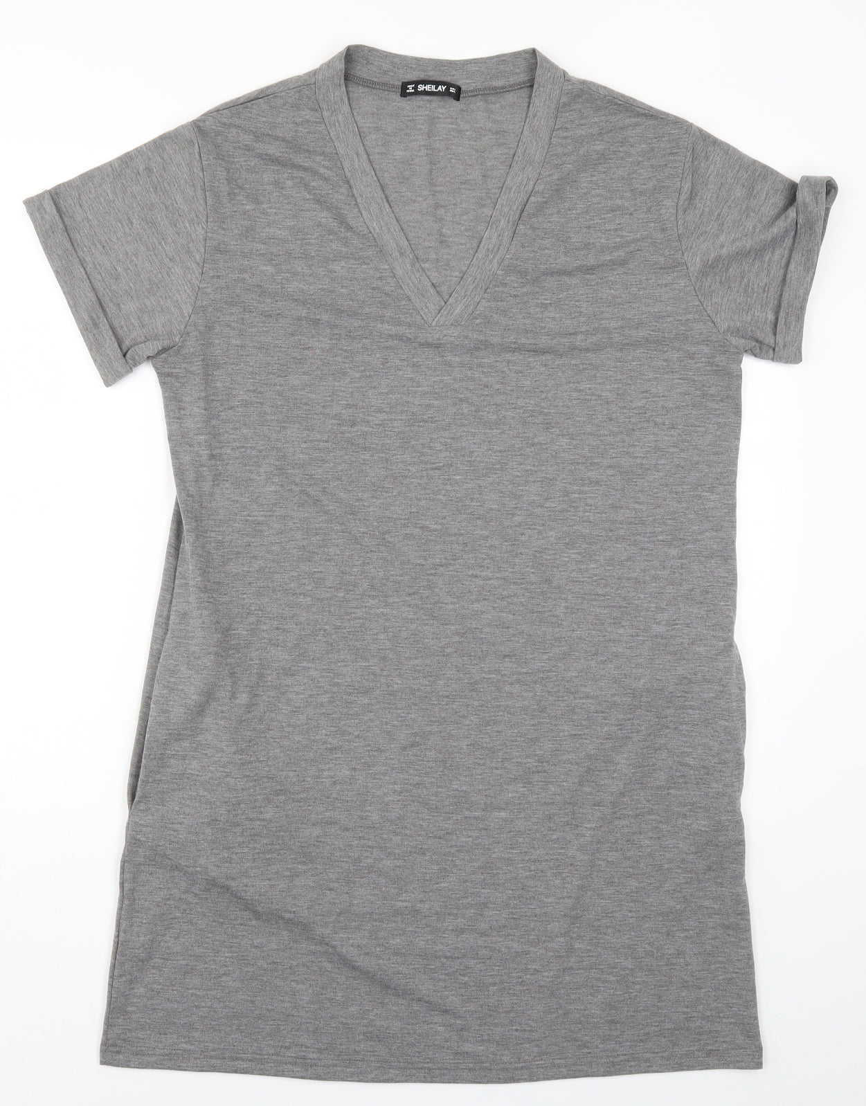 Sheilay Womens Grey   T-Shirt Dress  Size L