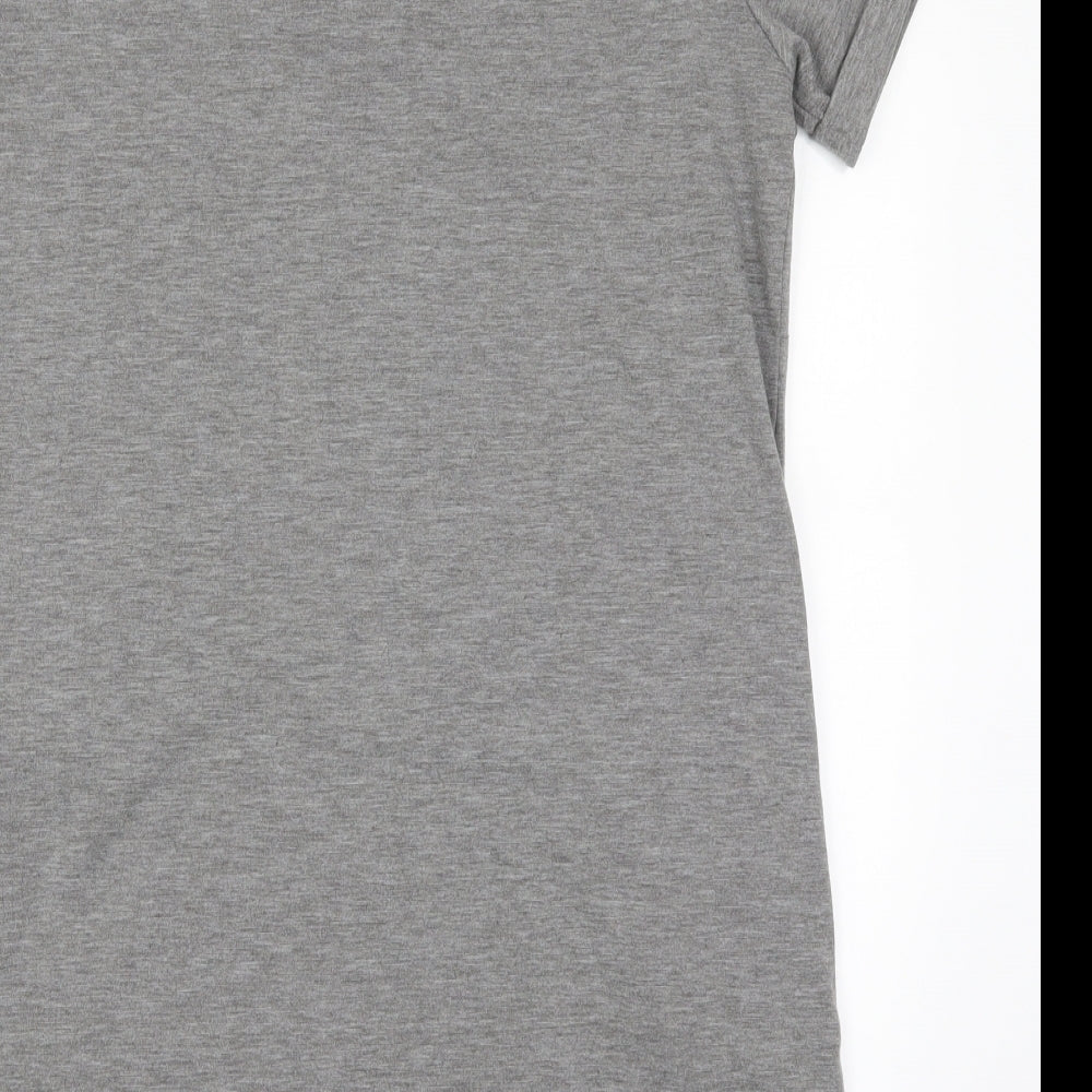 Sheilay Womens Grey   T-Shirt Dress  Size L