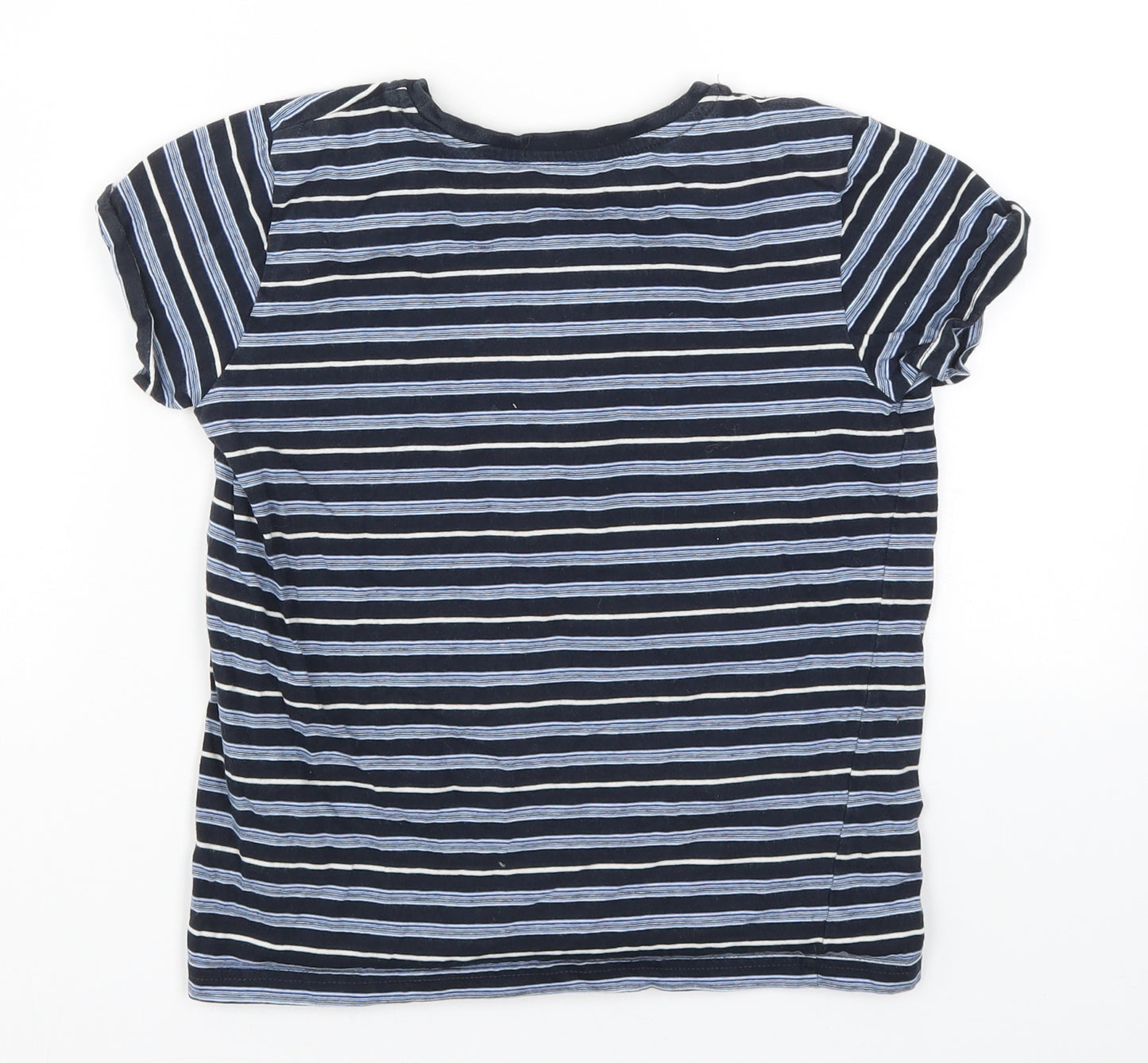 Primark Boys Blue Striped  Basic T-Shirt Size 9-10 Years