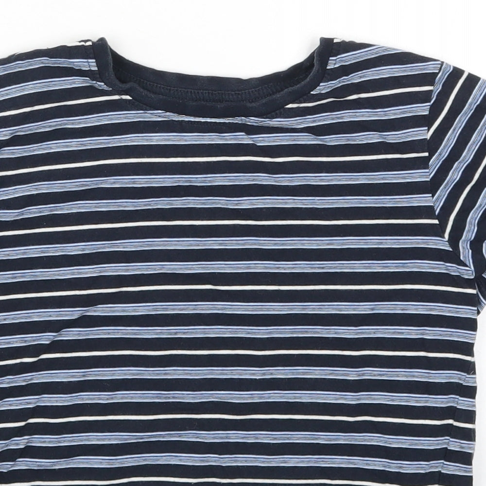 Primark Boys Blue Striped  Basic T-Shirt Size 9-10 Years