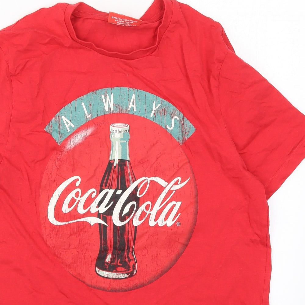 Primark Mens Red    T-Shirt Size M  - Always Coca Cola