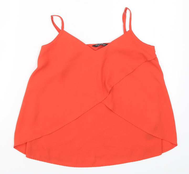 Miss Selfridge Womens Red   Basic Tank Size 4