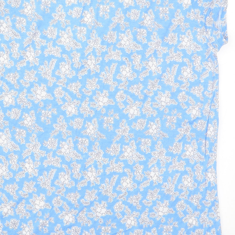 Primark Womens Blue Floral  Top Pyjama Top Size 18