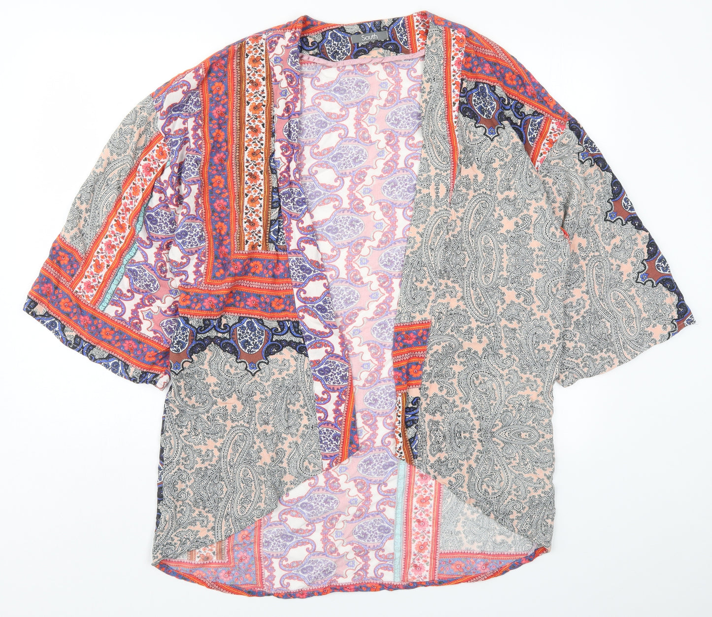 South Womens Multicoloured Paisley  Kimono Jacket Size M