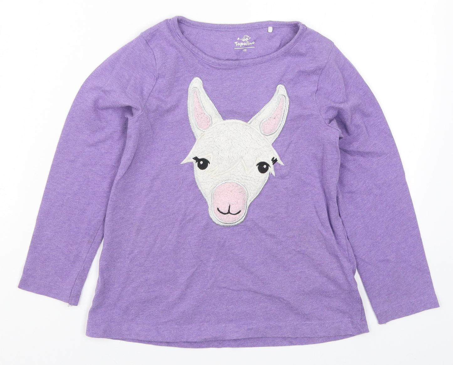 Topolino Girls Purple   Basic T-Shirt Size 7 Years  - Alpaca