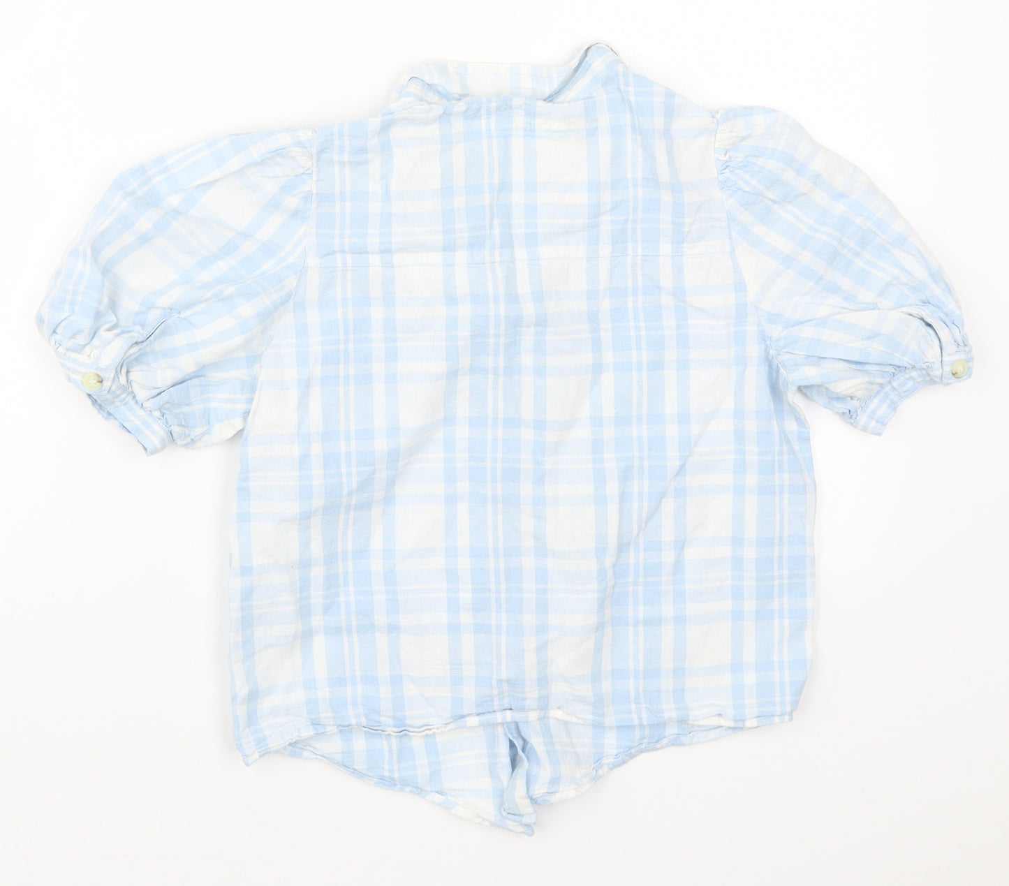 Zara Girls Blue Check  Basic Button-Up Size 10 Years