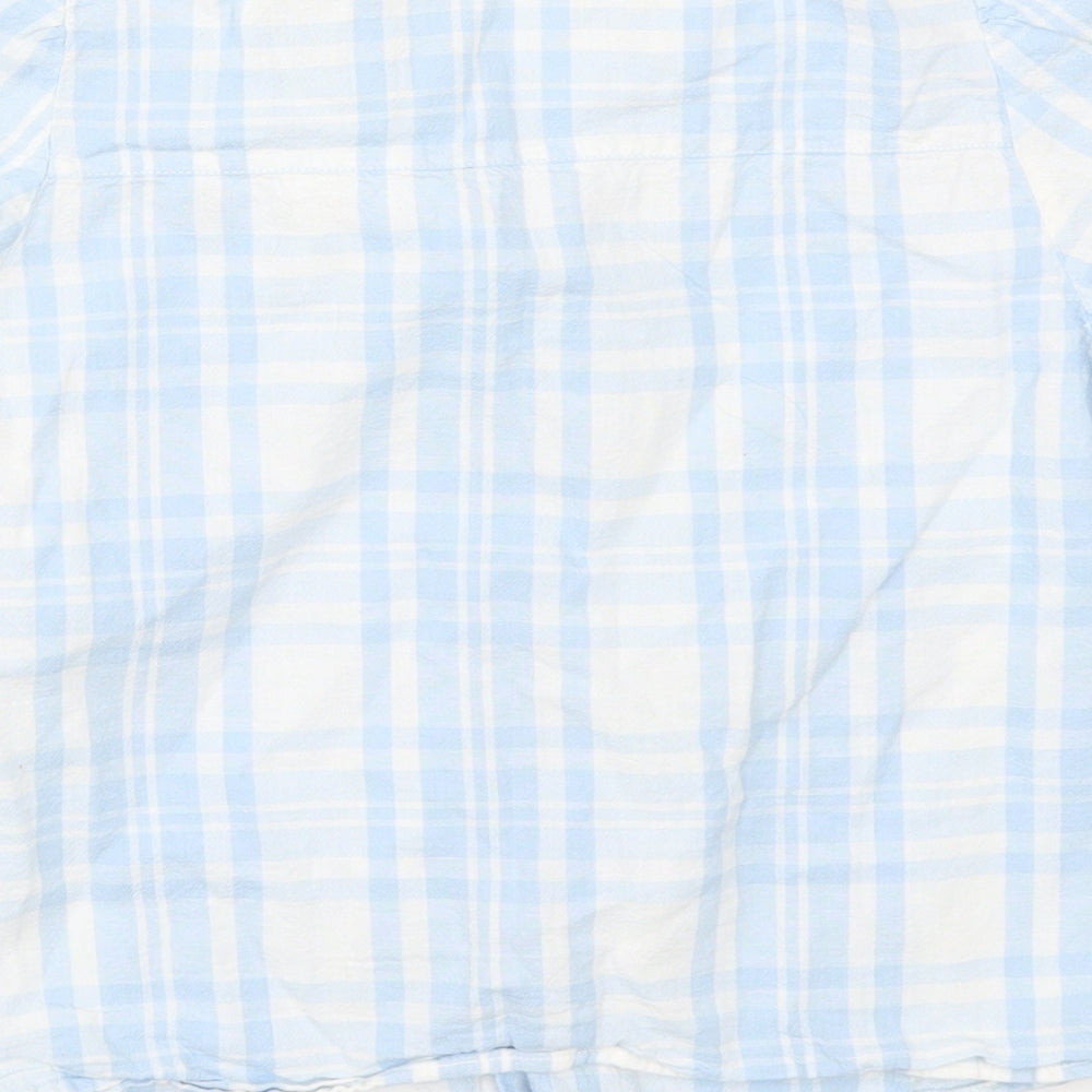 Zara Girls Blue Check  Basic Button-Up Size 10 Years