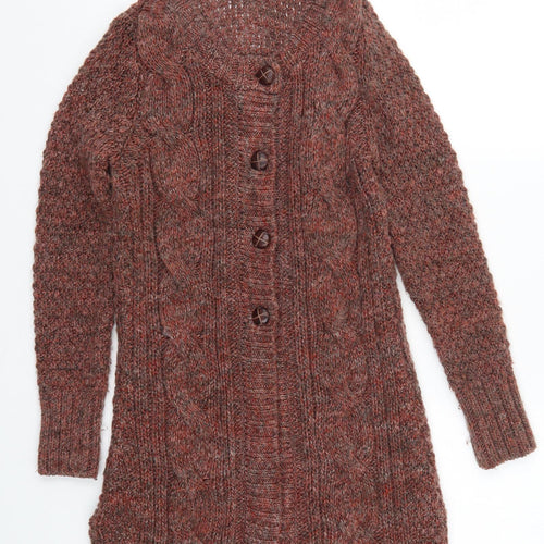 Per Una Womens Brown  Knit Cardigan Jumper Size S