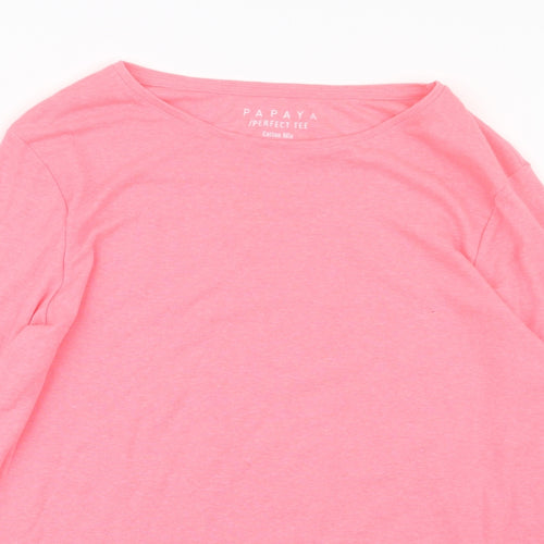 Papaya Womens Pink   Basic T-Shirt Size 20
