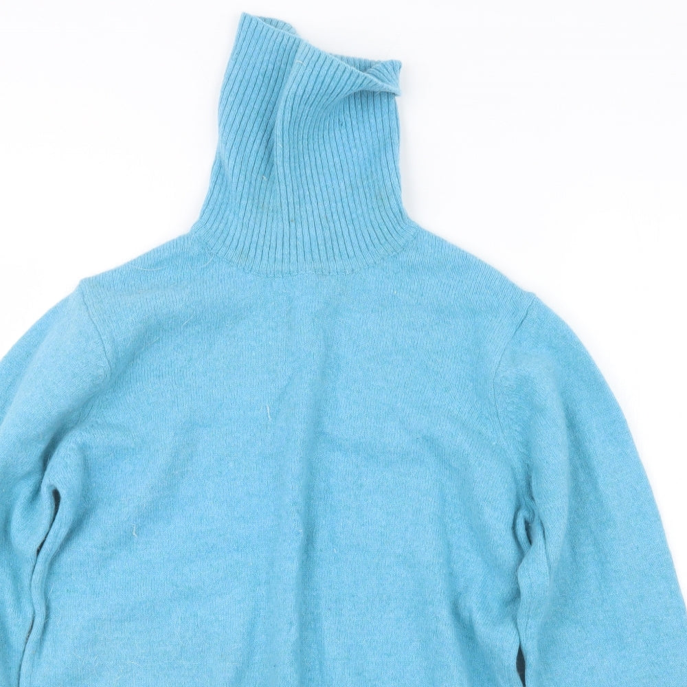 Woolovers Womens Blue  Knit Pullover Jumper Size S