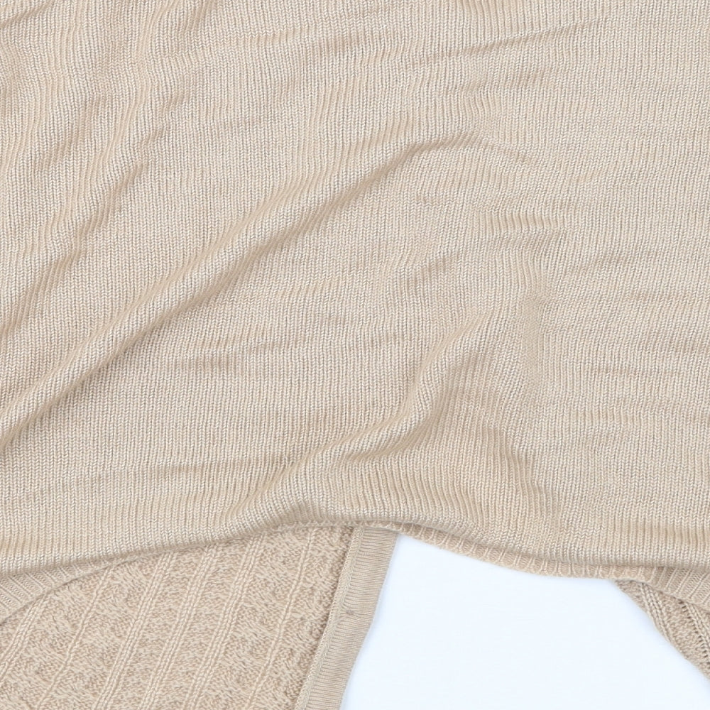 Afibel Womens Beige  Knit Cardigan Jumper Size 10