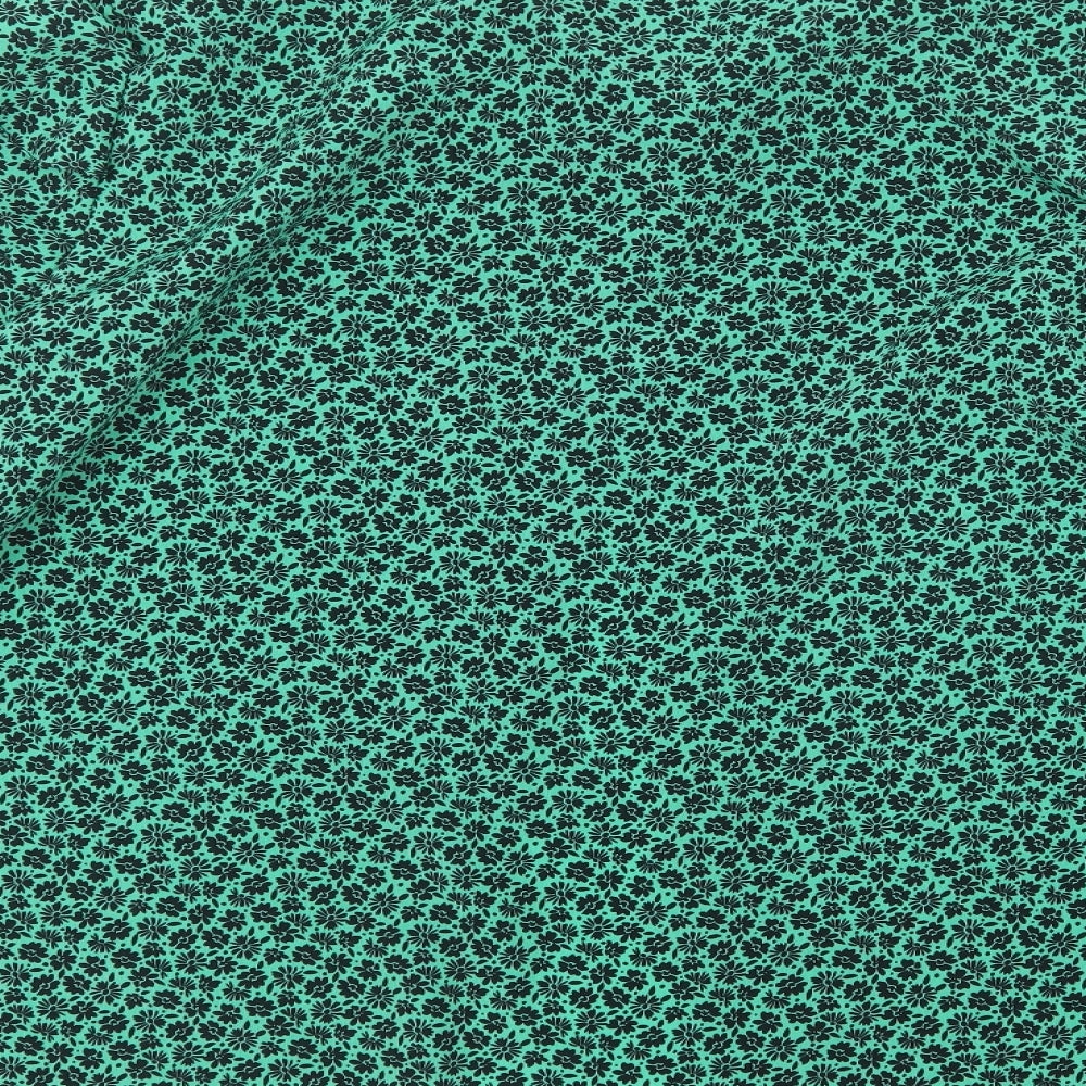 Papaya Womens Green Floral  Basic Button-Up Size 18