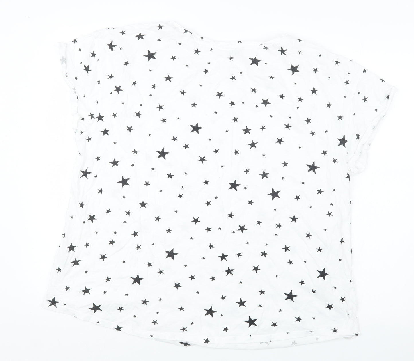 Papaya Womens Black Geometric  Top Pyjama Top Size XL