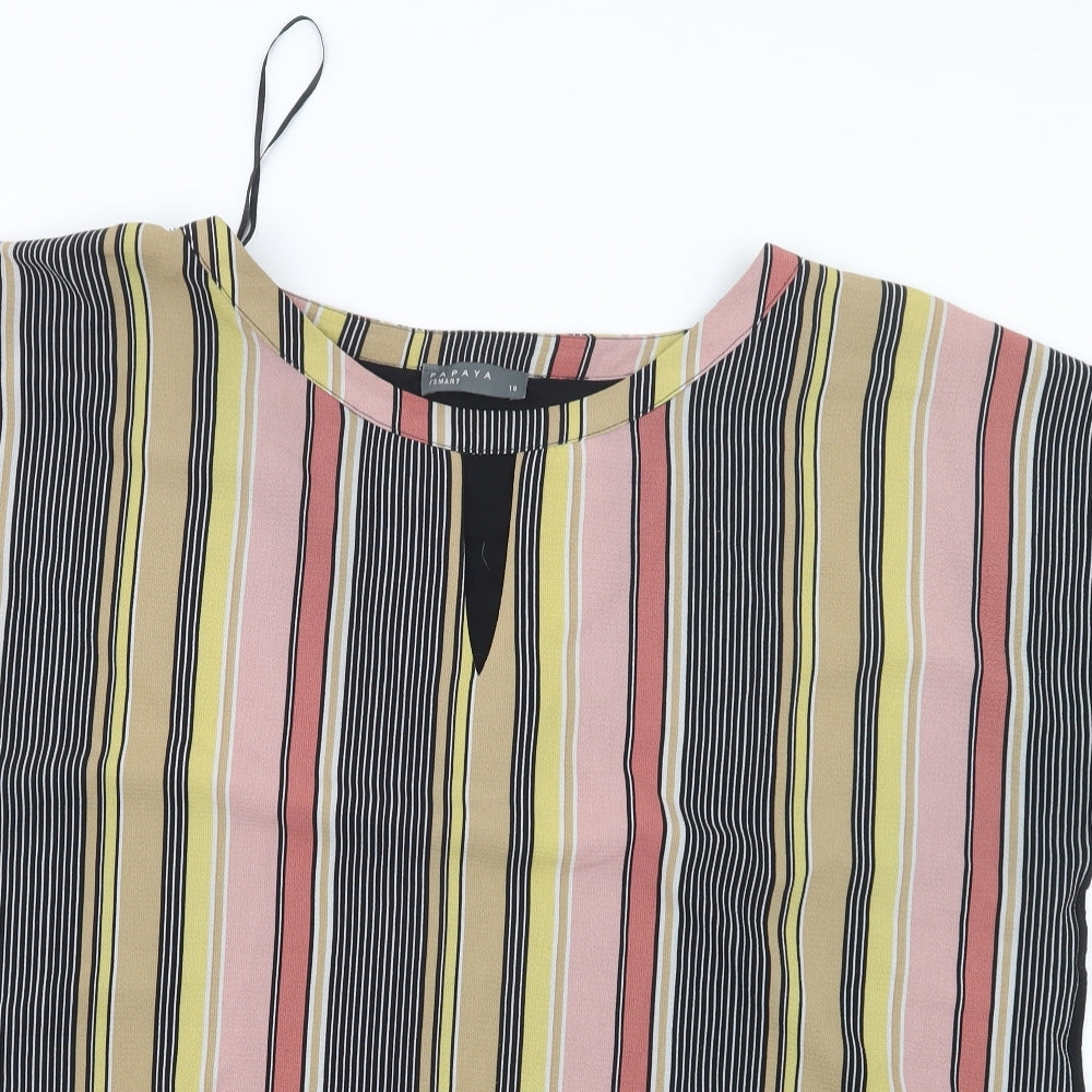 Papaya Womens Black   Basic Blouse Size 18