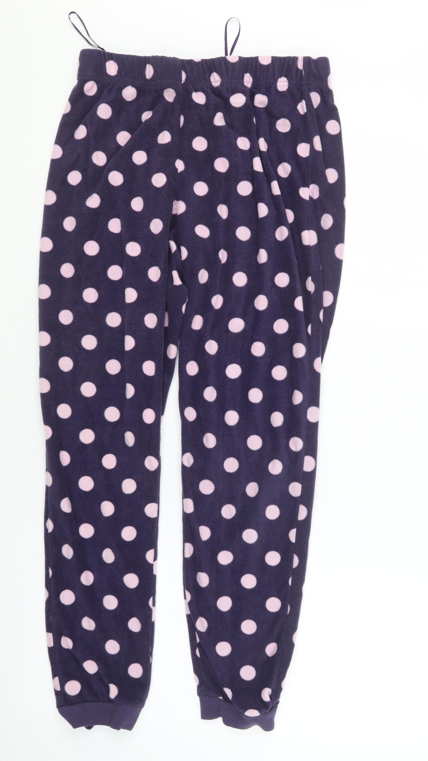 Debenhams Womens Purple Polka Dot  Capri Pyjama Pants Size 10