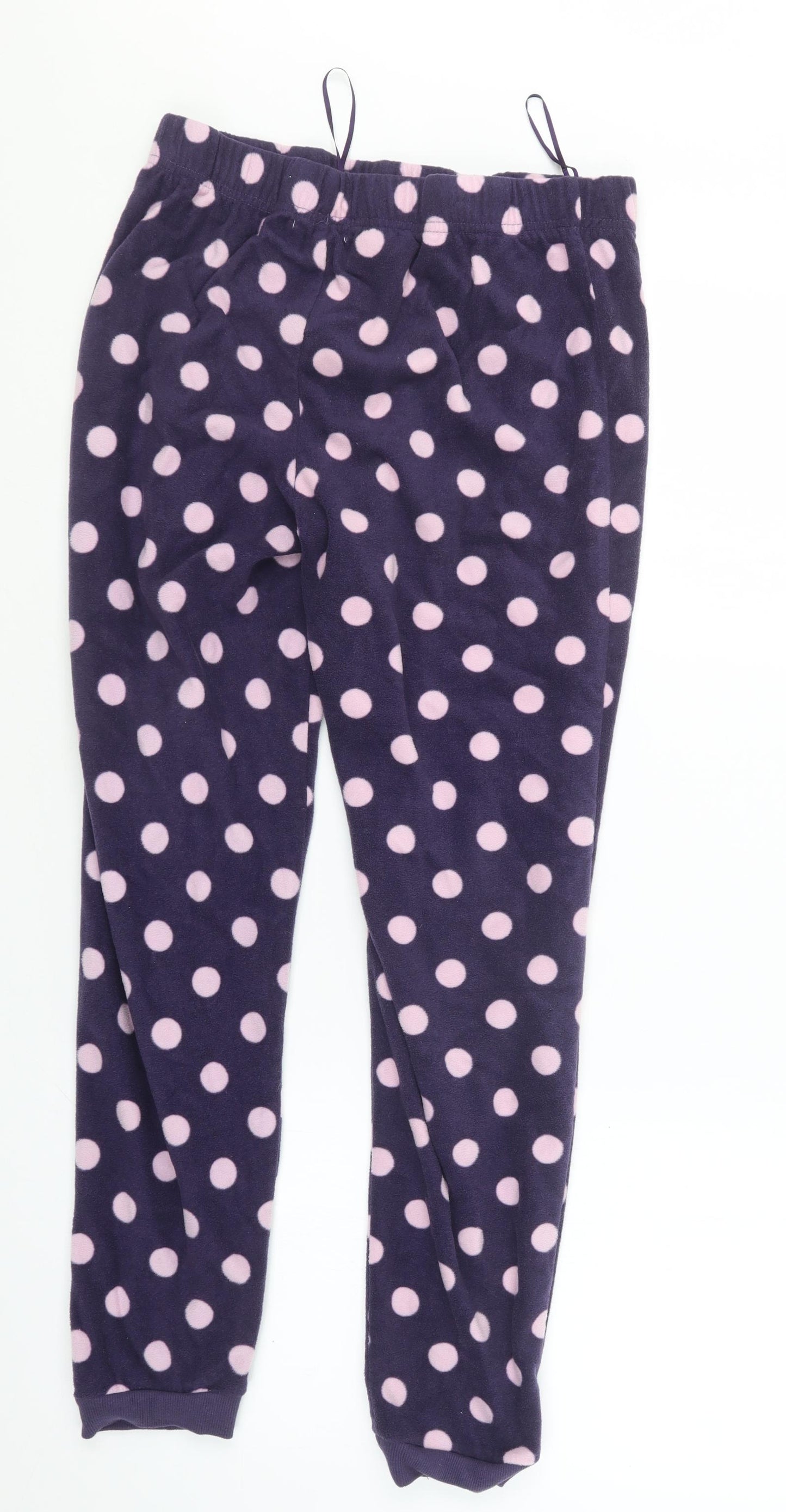 Debenhams Womens Purple Polka Dot  Capri Pyjama Pants Size 10
