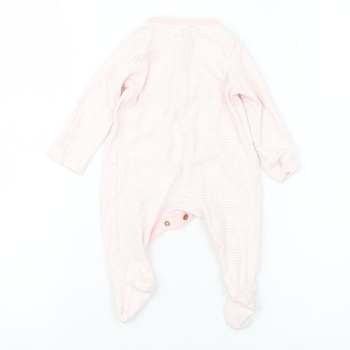 F&F Girls Pink Striped  Babydoll One Piece Size 0-3 Months