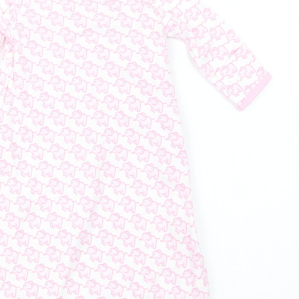 JoJo Maman Bébé Girls Pink Geometric  Babydoll One Piece Size 0-3 Months  - Sleep Bag