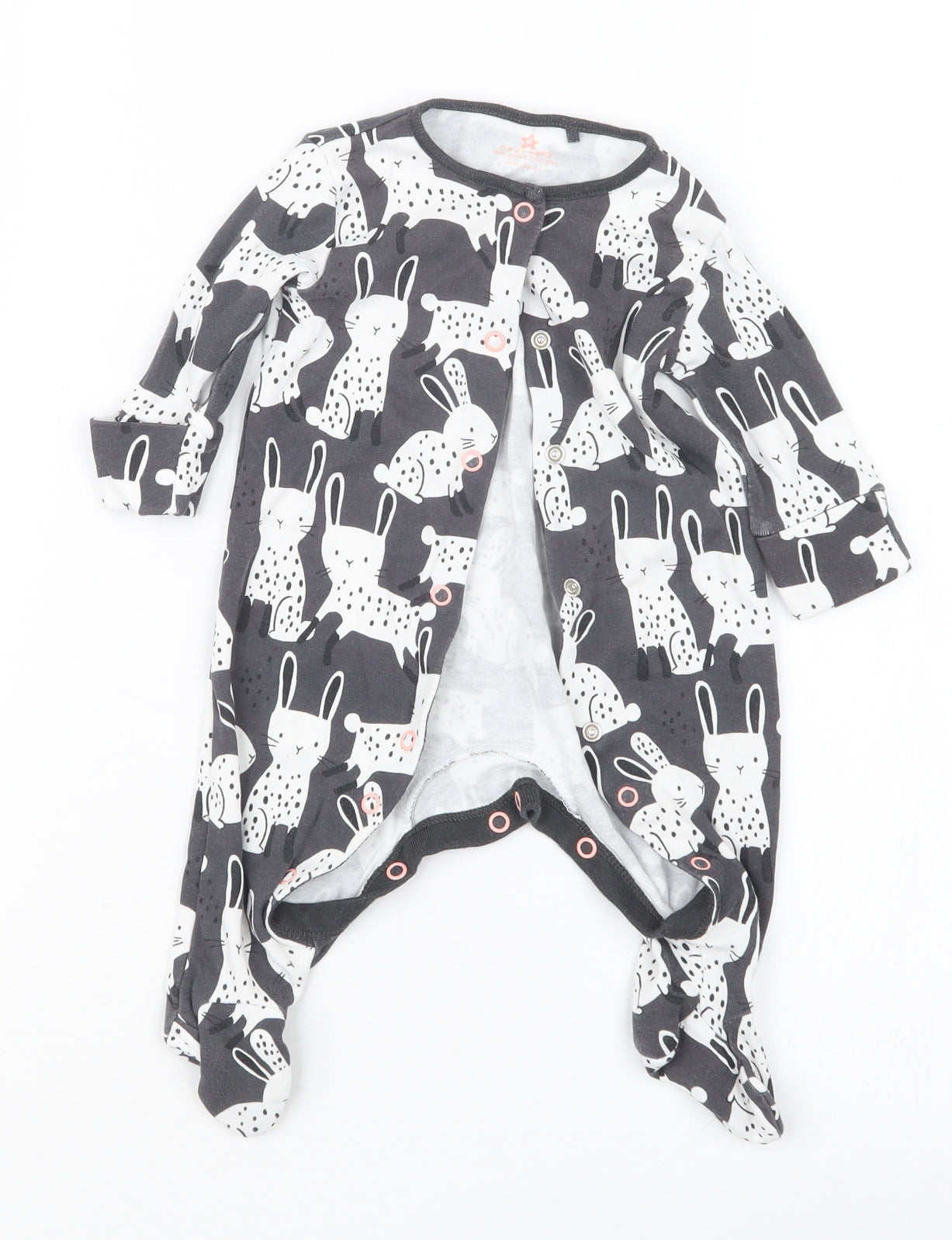 NEXT Girls Black Geometric  Babydoll One Piece Size 0-3 Months