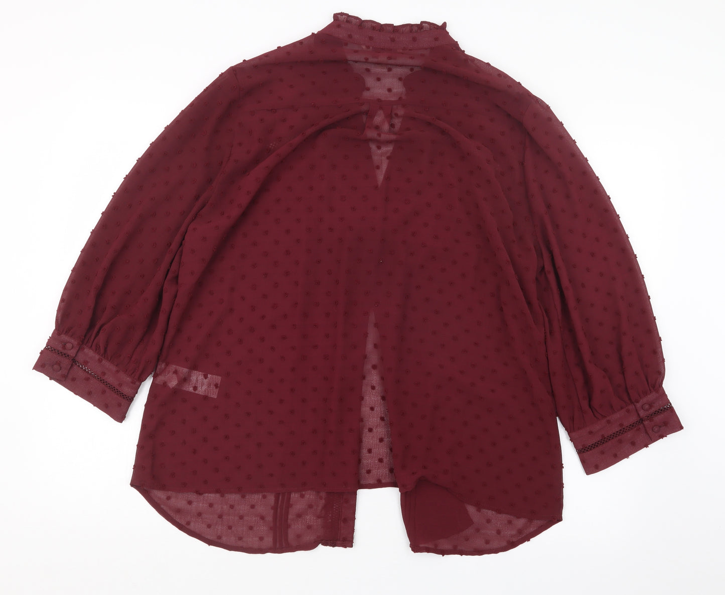 Love & Roses Womens Purple   Basic Button-Up Size 18