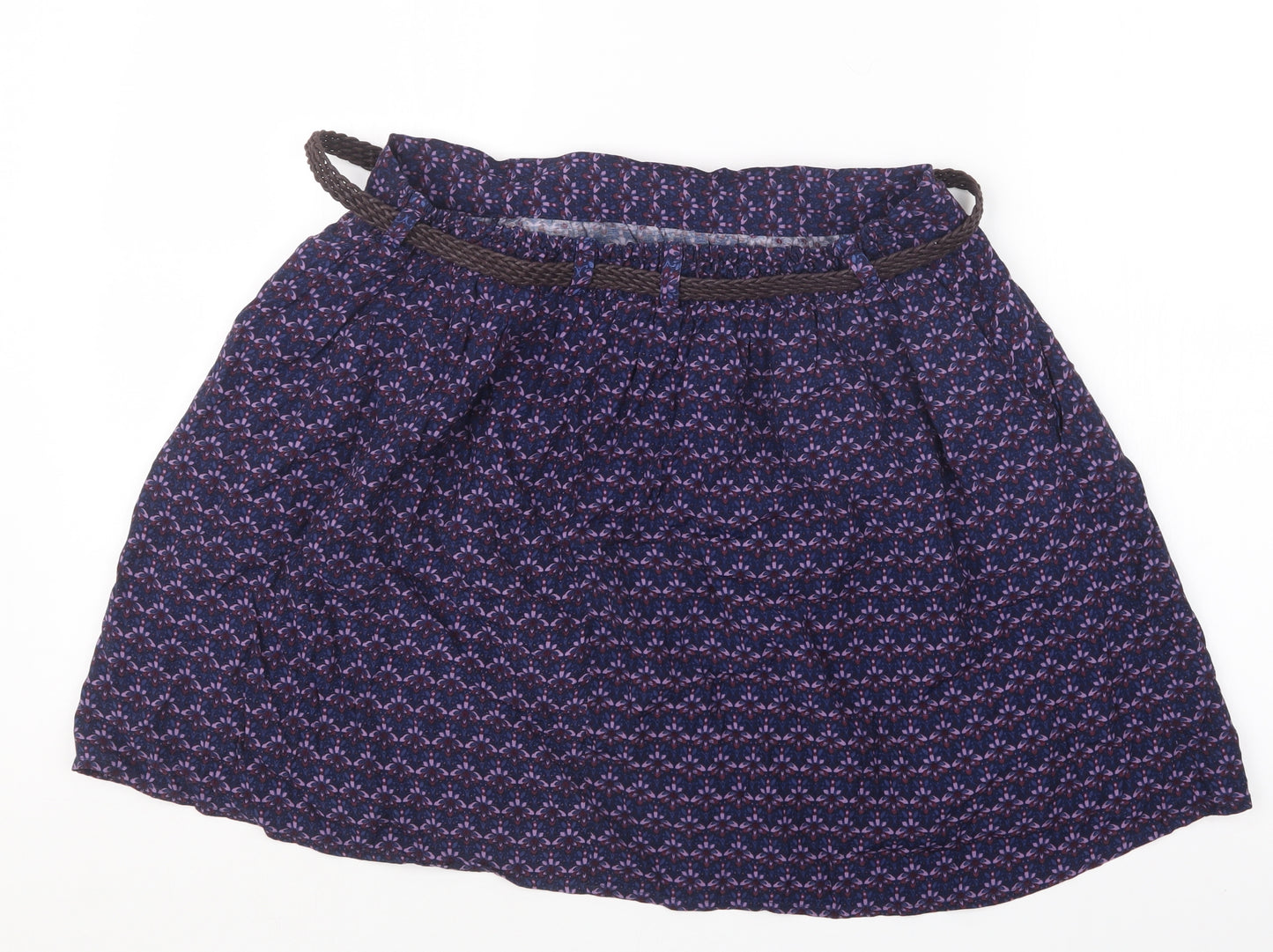 Marks and Spencer Womens Purple Floral  A-Line Skirt Size 14