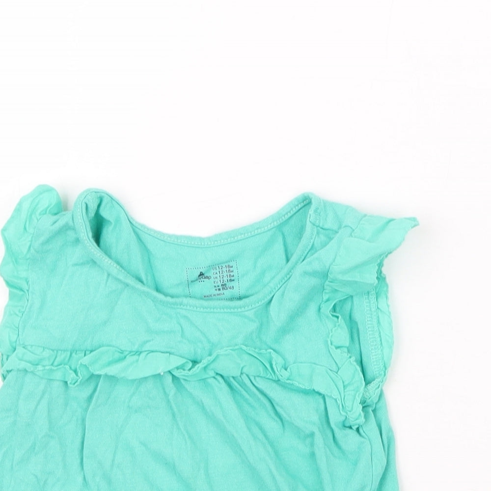Gap Girls Green   Basic T-Shirt Size 12-18 Months