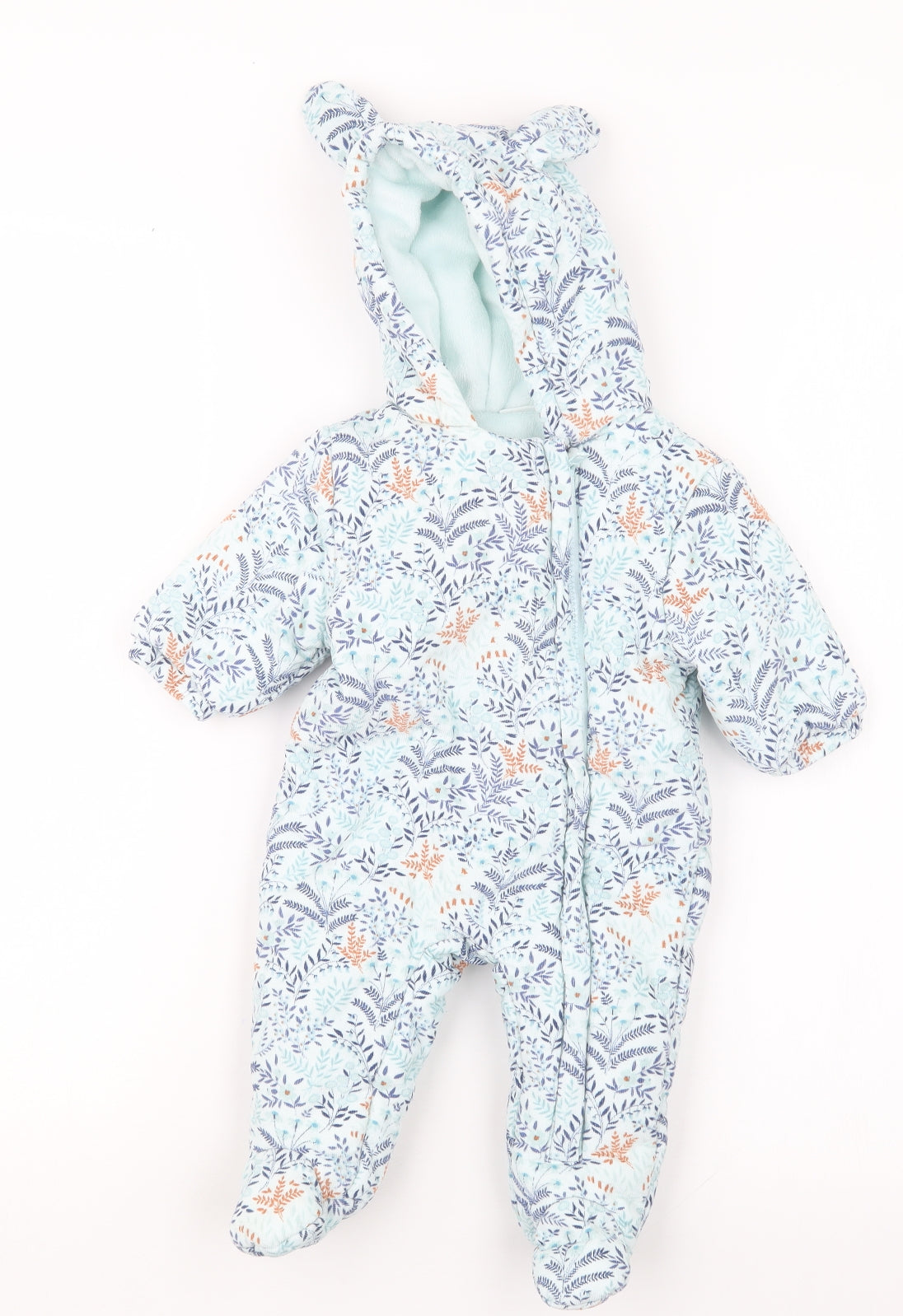 NEXT Girls Blue Geometric  Overcoat Coat Size 0-3 Months  - One Piece