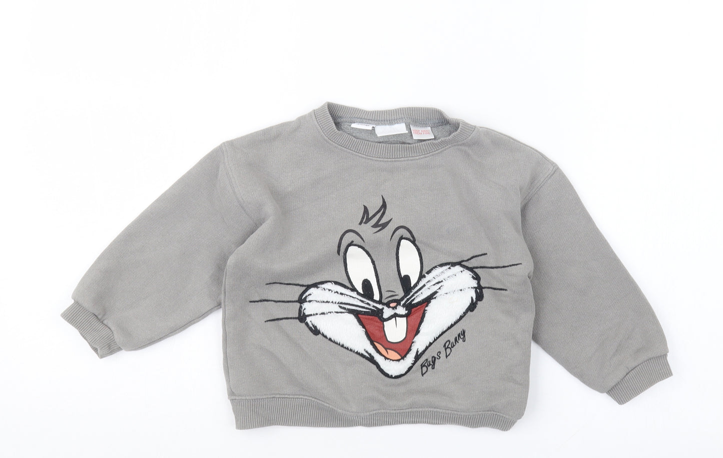 Zara Boys Grey   Pullover Jumper Size 2-3 Years  - Bugs Bunny