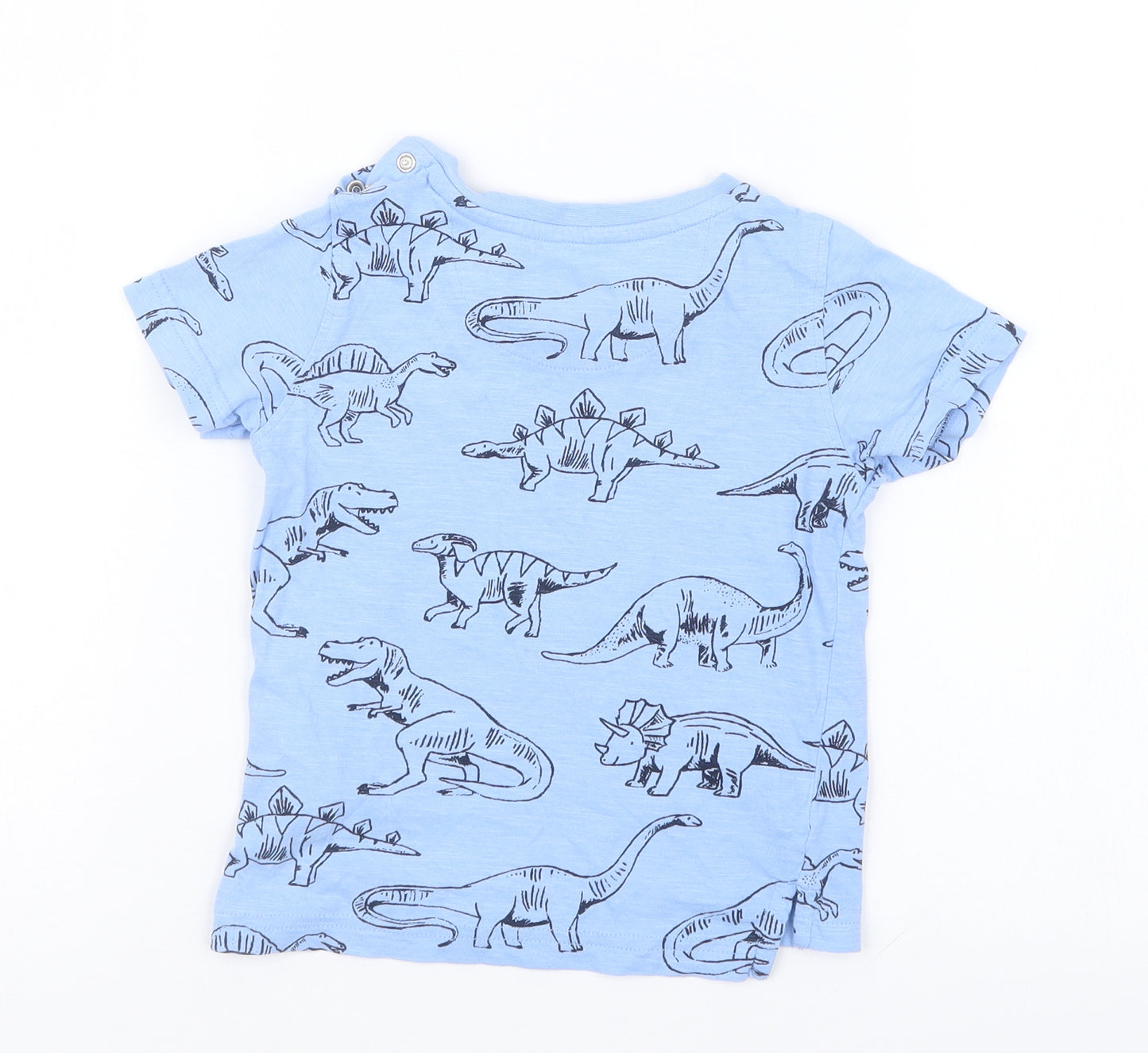 Mothercare Boys Blue Geometric  Basic T-Shirt Size 18-24 Months