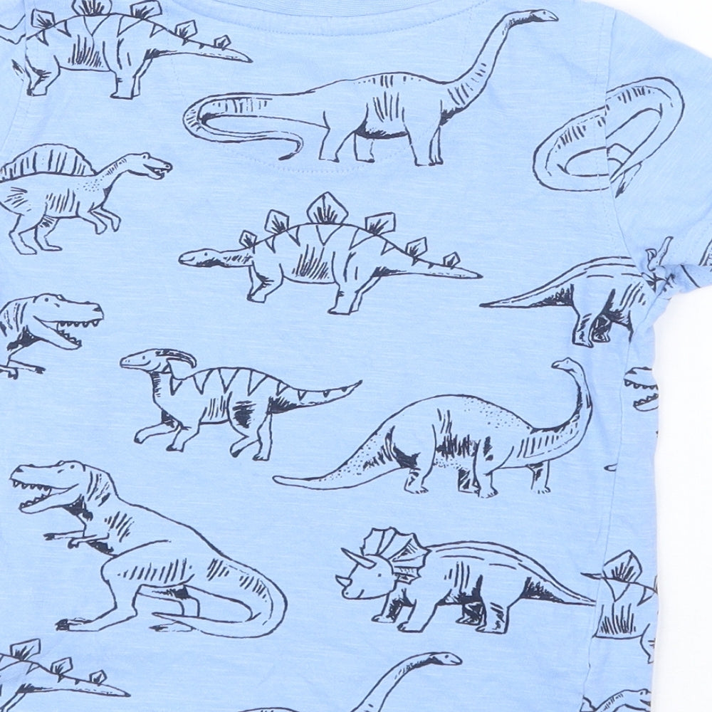 Mothercare Boys Blue Geometric  Basic T-Shirt Size 18-24 Months