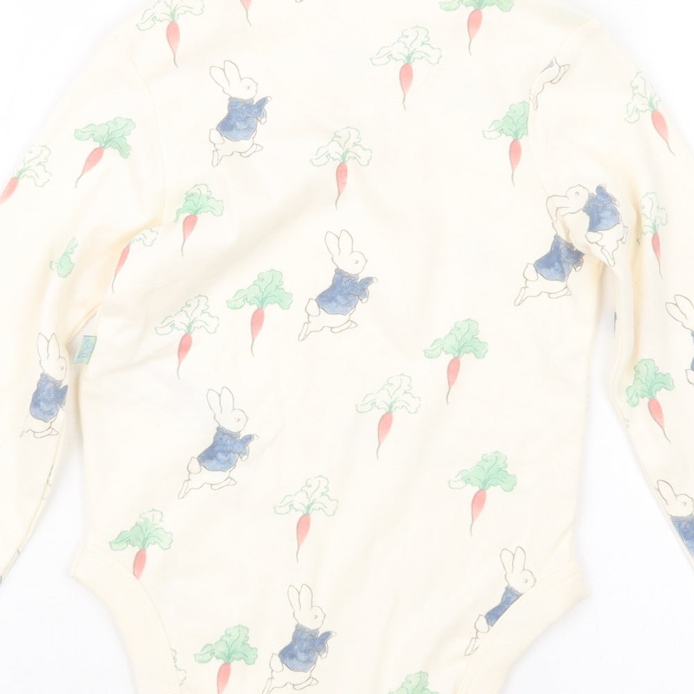 Marks and Spencer Boys Ivory Geometric  Basic T-Shirt Size 2-3 Years  - Babygrow, Peter Rbbit