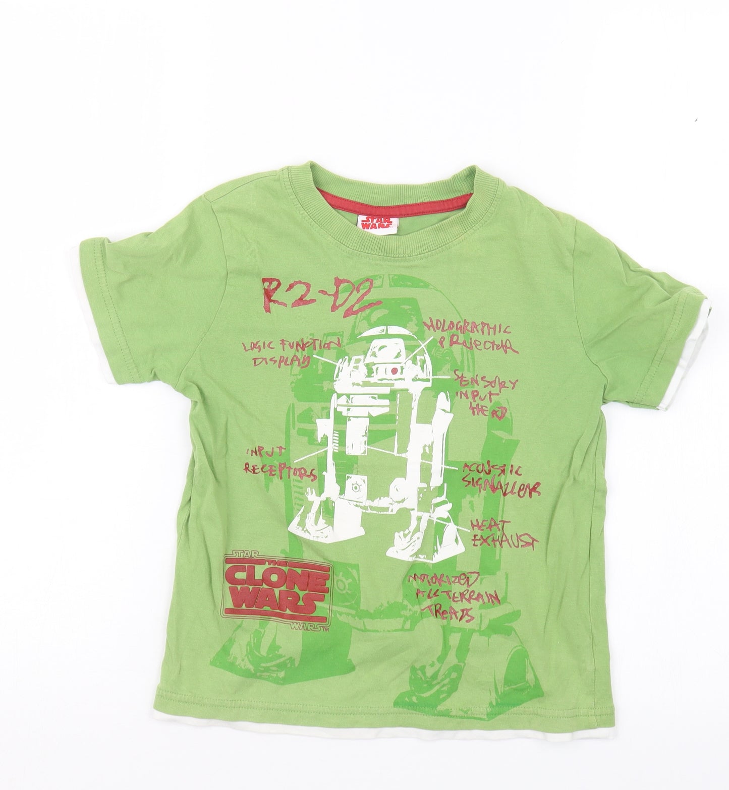 TU Boys Green   Basic T-Shirt Size 6 Years  - Star Wars