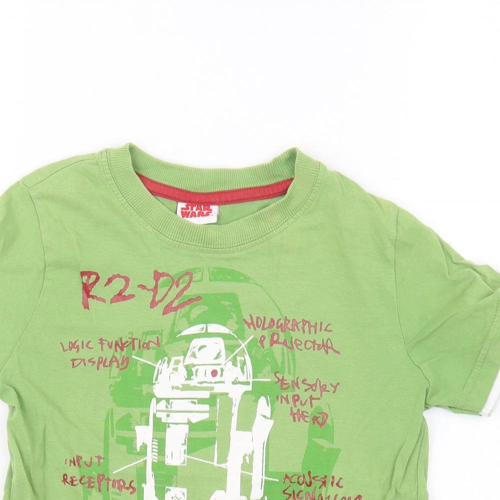 TU Boys Green   Basic T-Shirt Size 6 Years  - Star Wars
