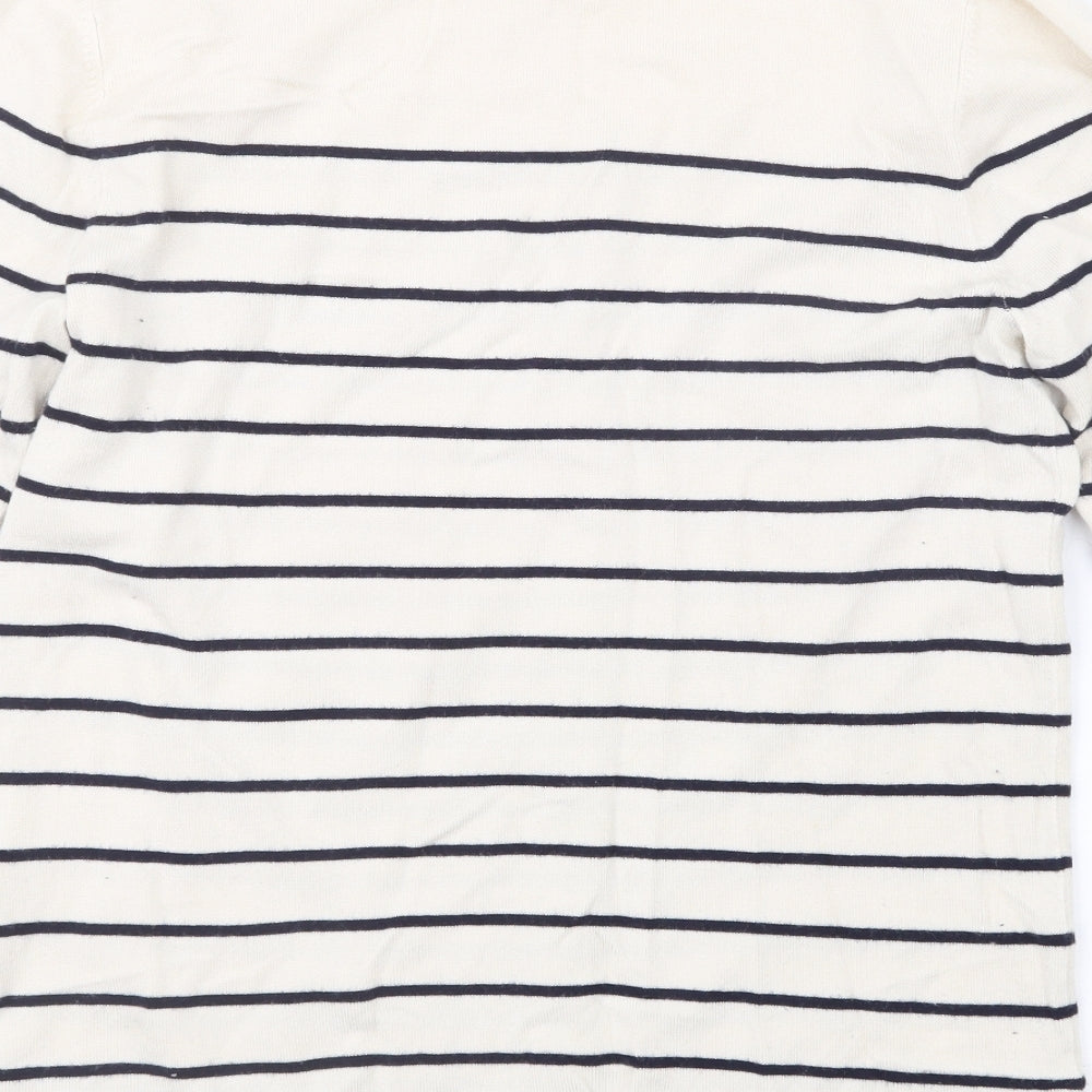 Warehouse Womens Beige Striped  Pullover Jumper Size 12