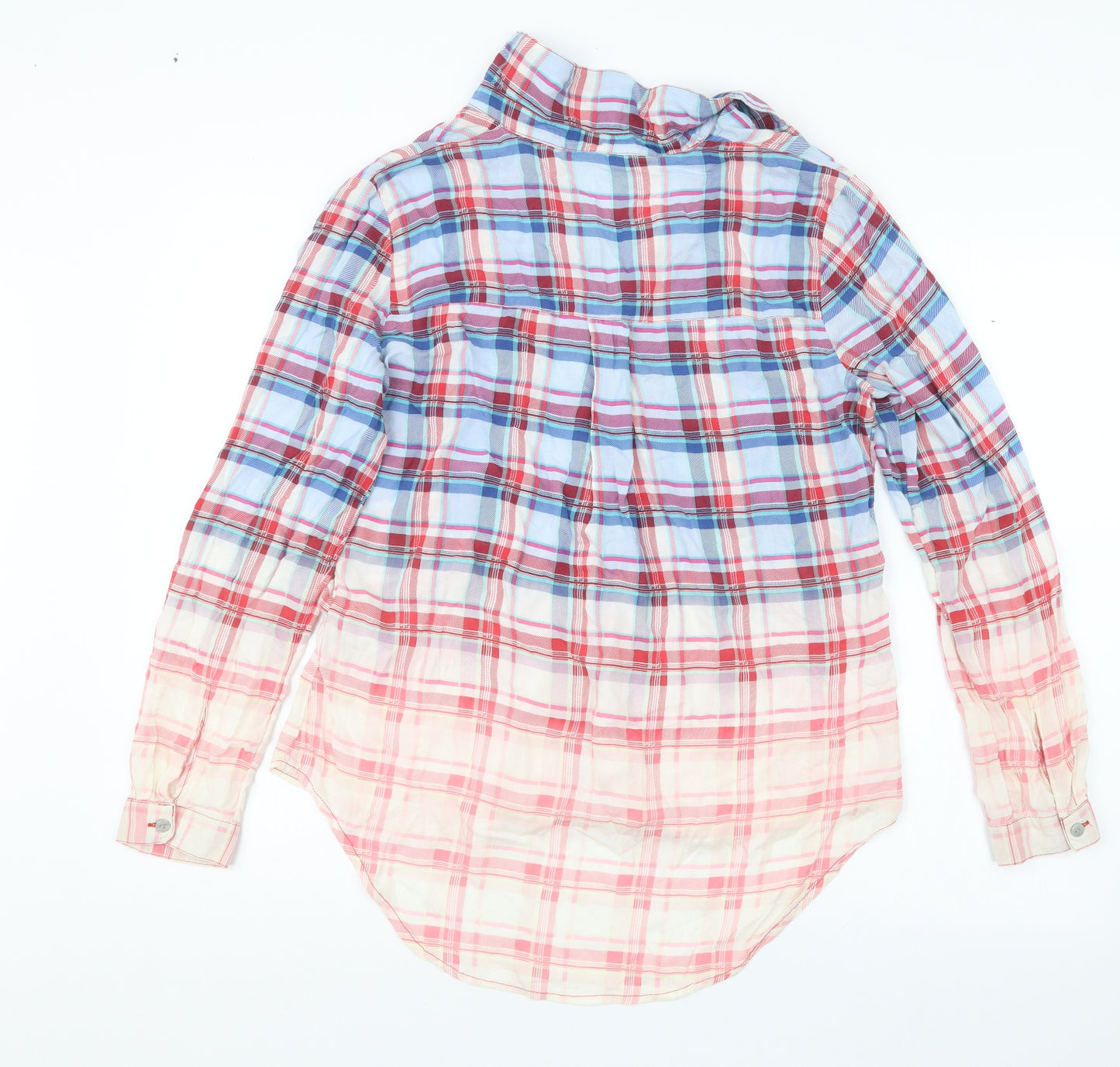 Matalan Womens Blue Check  Basic Button-Up Size 12