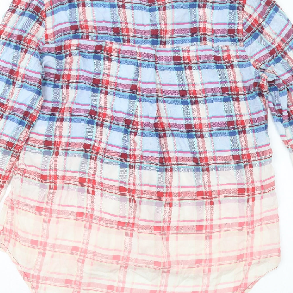 Matalan Womens Blue Check  Basic Button-Up Size 12